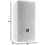 JBL AM7212/66-WH 12-inch 2-Way Loudspeaker with 60° x 60° Rotatable Horn - White