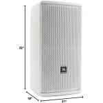 JBL AM7215/64-WH 15-inch 2-Way Loudspeaker with 60° x 40° Rotatable Horn - White