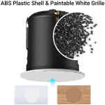 Arylic 3" 60W Coaxial HD In-ceiling Speaker with Silver Grill