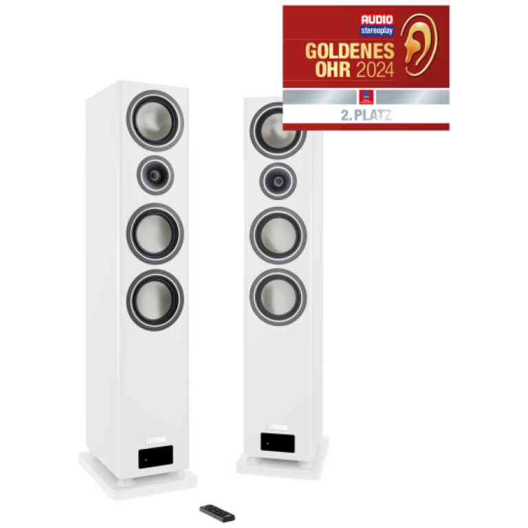 Canton Smart Townus 8 Floorstanding Speakers Pair - White Matt