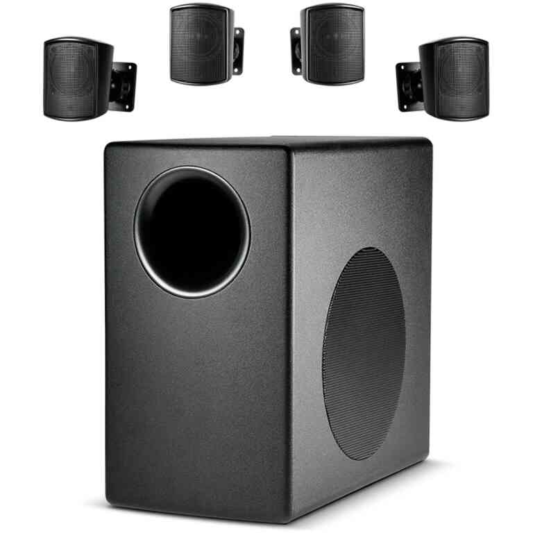JBL C50PACK Packaged Surface-Mount Subwoofer-Satellite Loudspeaker System - Black