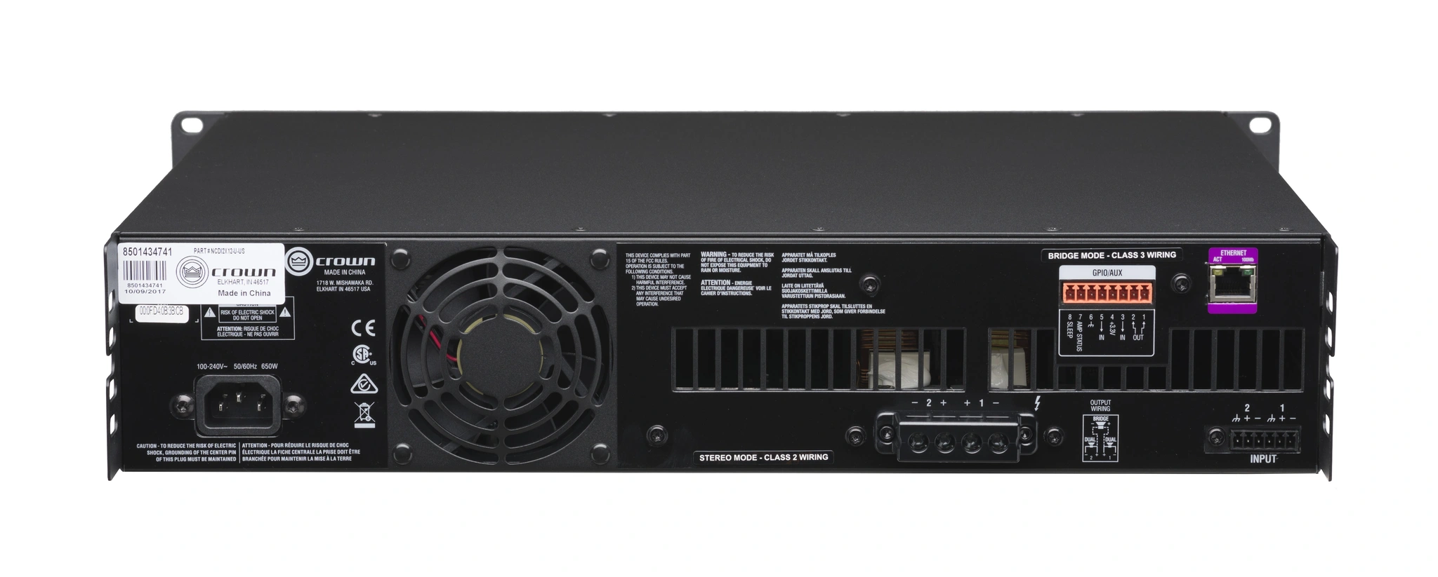 Crown NCDI2X12-U-EU CDi DriveCore 2|1200 Power Amplifier