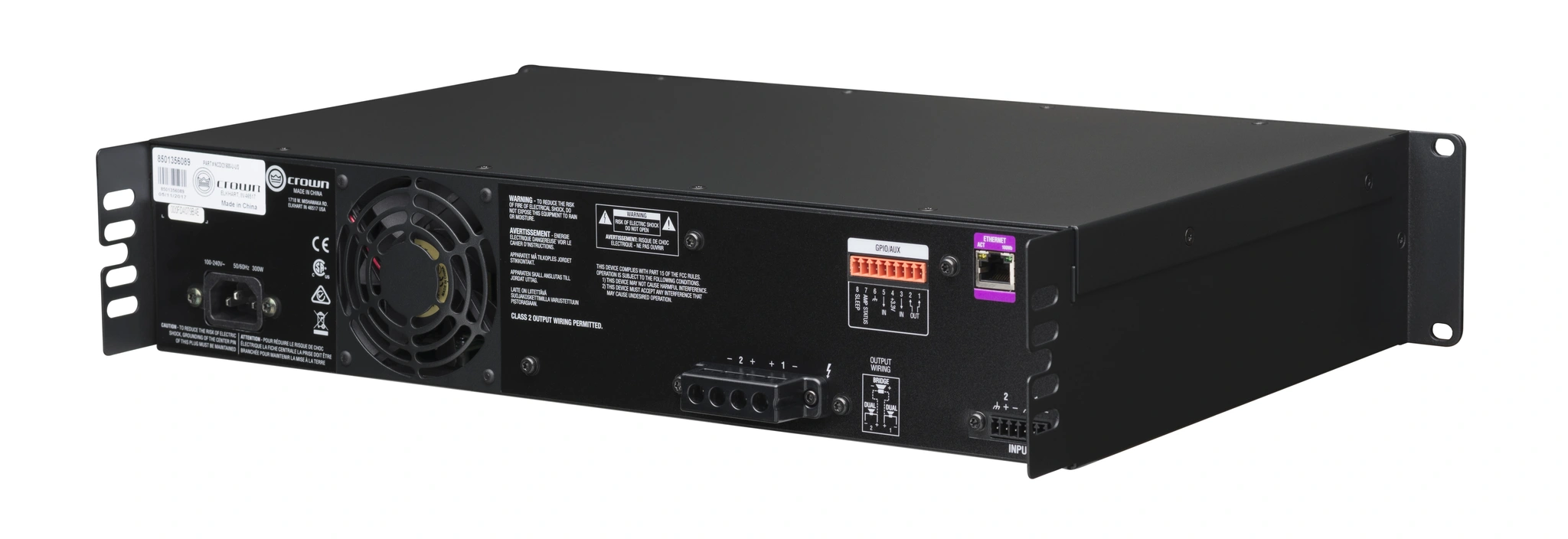 Crown NCDI2X600-U-EU CDi 2|600 Analog input, 2 channel Amplifier