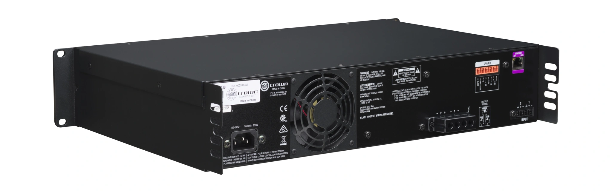 Crown NCDI2X600-U-UK CDi 2|600 Analog input, 2 channel Amplifier