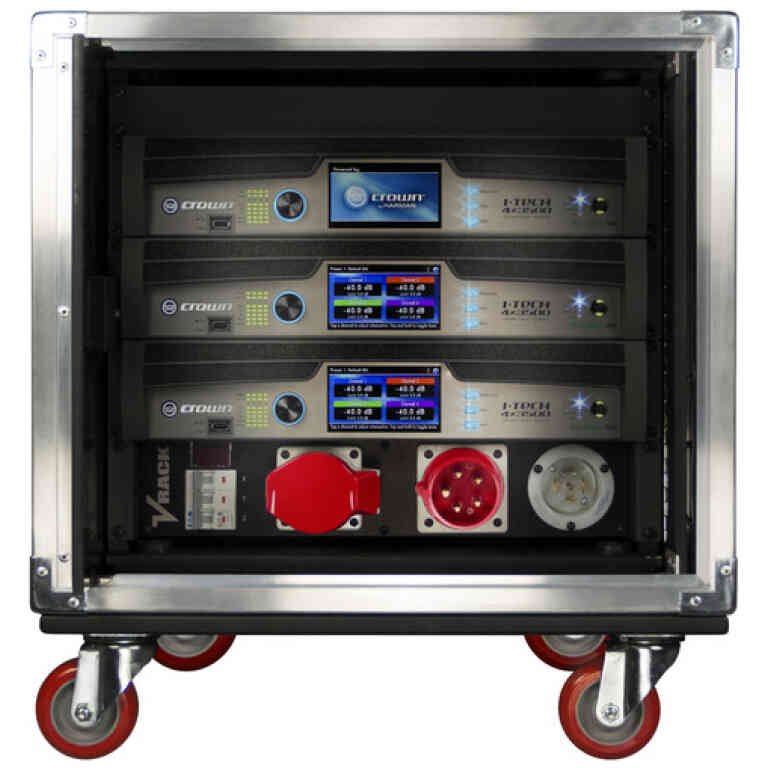 Crown Audio VRack Amplification System Rack with Three Amplifiers