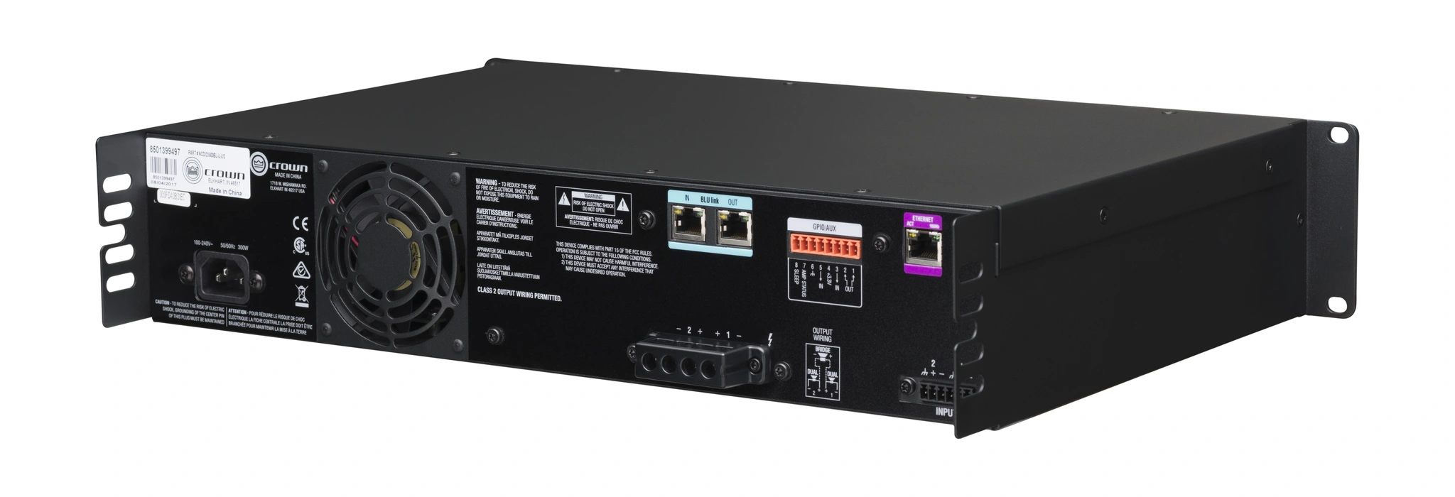 Crown NCDI2X600BL-U-UK CDi 2|600BL Analog + BLU link input, 2 channel Amplifier