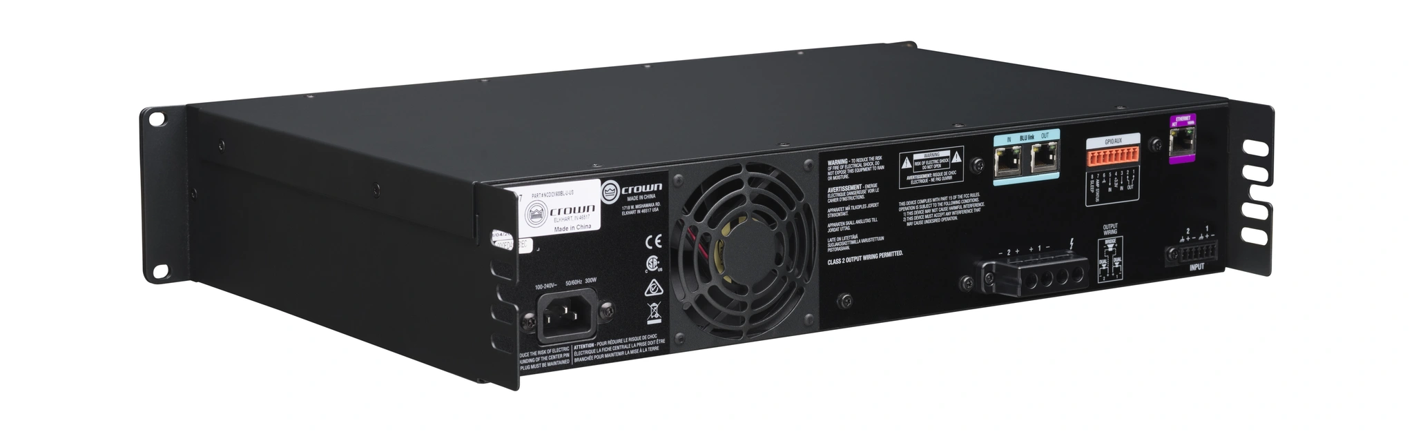 Crown NCDI2X600BL-U-UK CDi 2|600BL Analog + BLU link input, 2 channel Amplifier