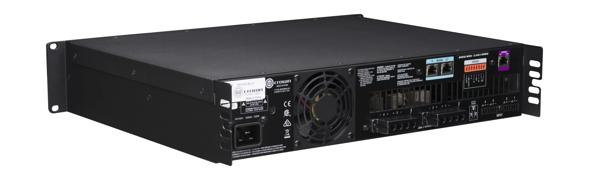 Crown NCDI4X12BL-U-UK CDi 4|1200BL Analog + BLU link input, 4 channel Amplifier