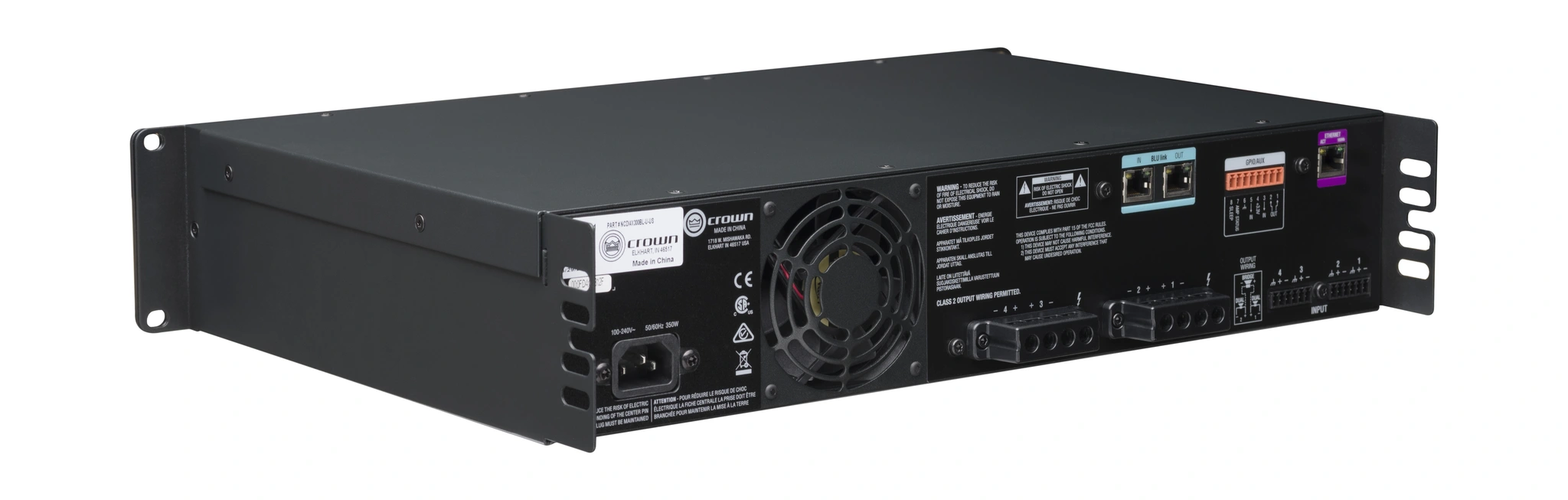 Crown NCDI4X300BL-U-UK CDi 4|300BL Analog + BLU link input, 4 channel Amplifier