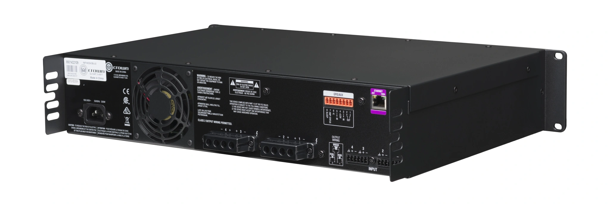 Crown NCDI4X300-U-UK CDi 4|300 Analog input, 4 channel Amplifier