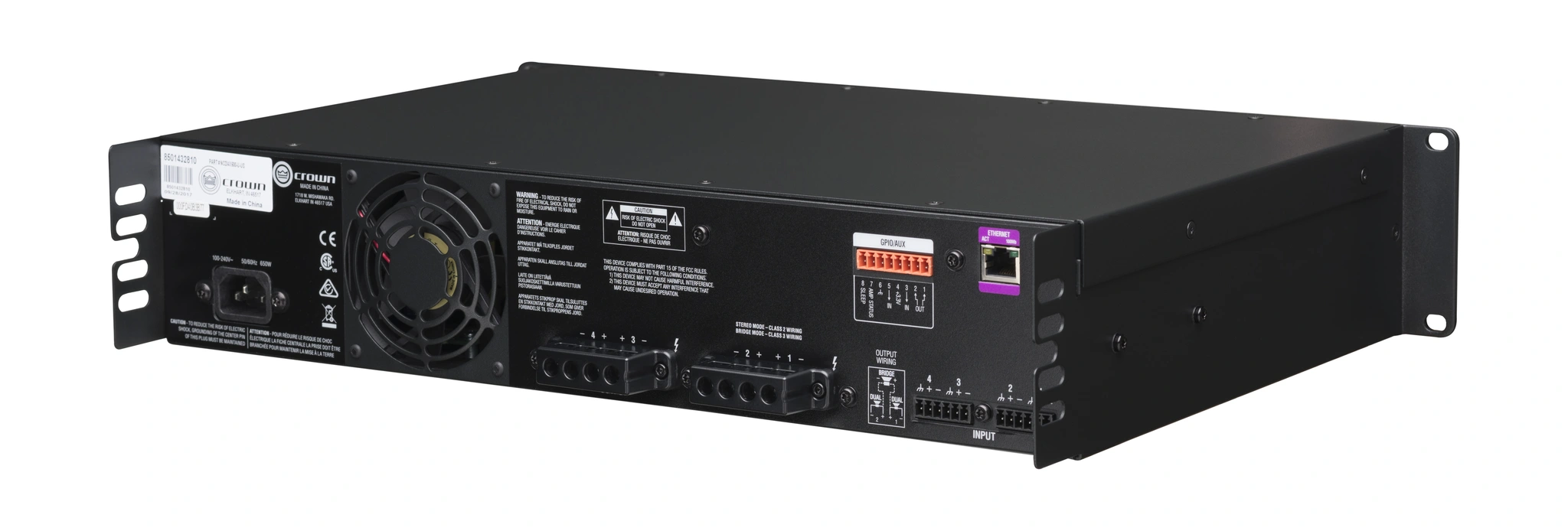 Crown NCDI4X600-U-UK CDi 4|600 Analog input, 4 channel Amplifier