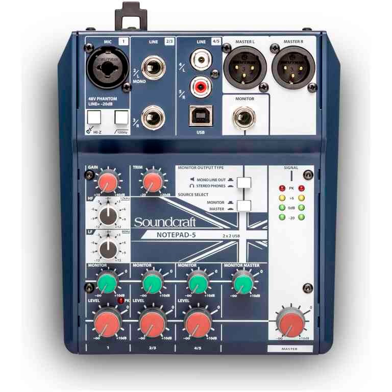 Soundcraft Notepad-5 Analog Mixer with USB