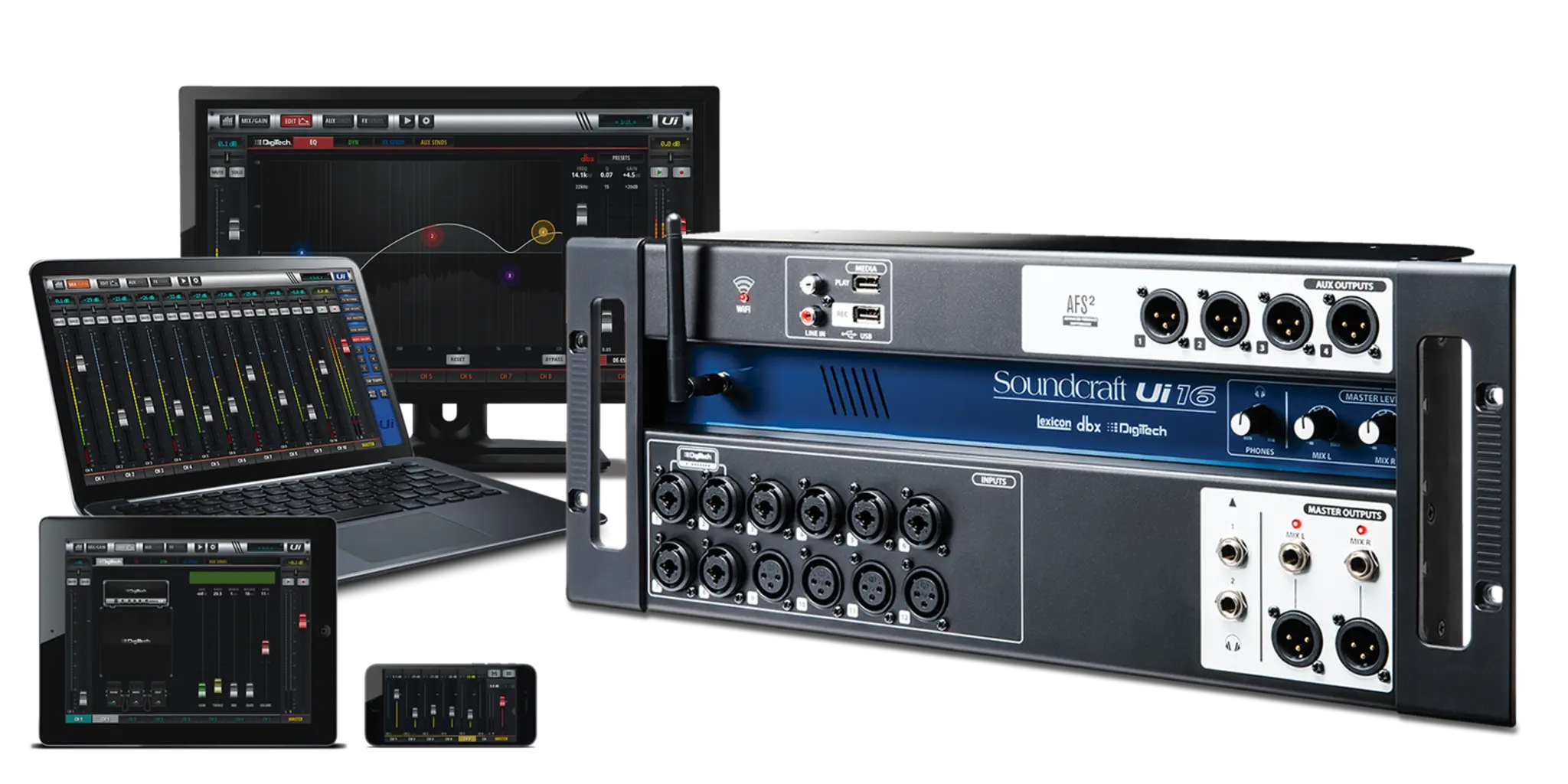 Soundcraft Ui16 16-channel Digital Mixer With Wireless Control Soundcraft Ui16 16-channel Digital Mixer With Wireless Control