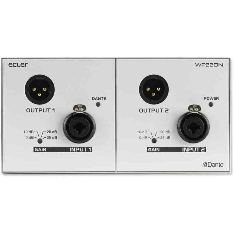 Ecler WP22DN Dante Digital Audio Wall Panel
