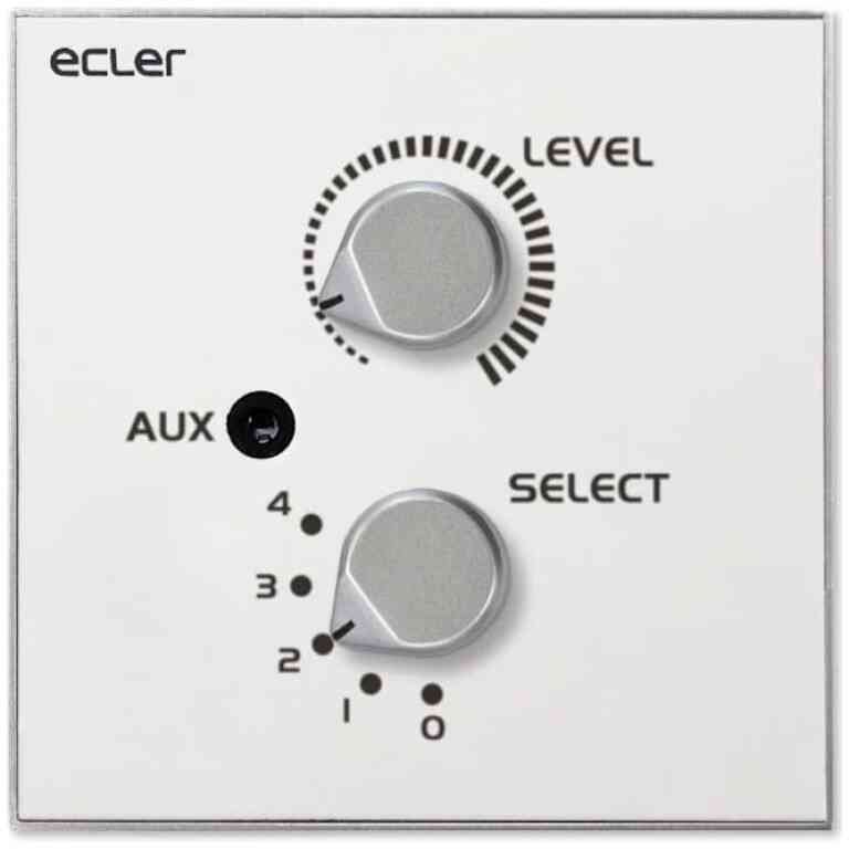 Ecler WPaVOL-SR-J Remote Wall Volume Control and Source + Connector